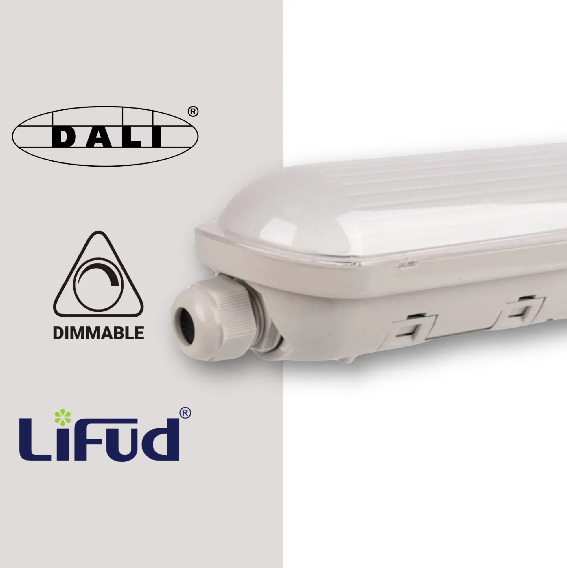 Pantalla estanca LED lineal enlazable Regulable DALI - CCT - 120cm - 40W - DALI - Driver LIFUD - IP65