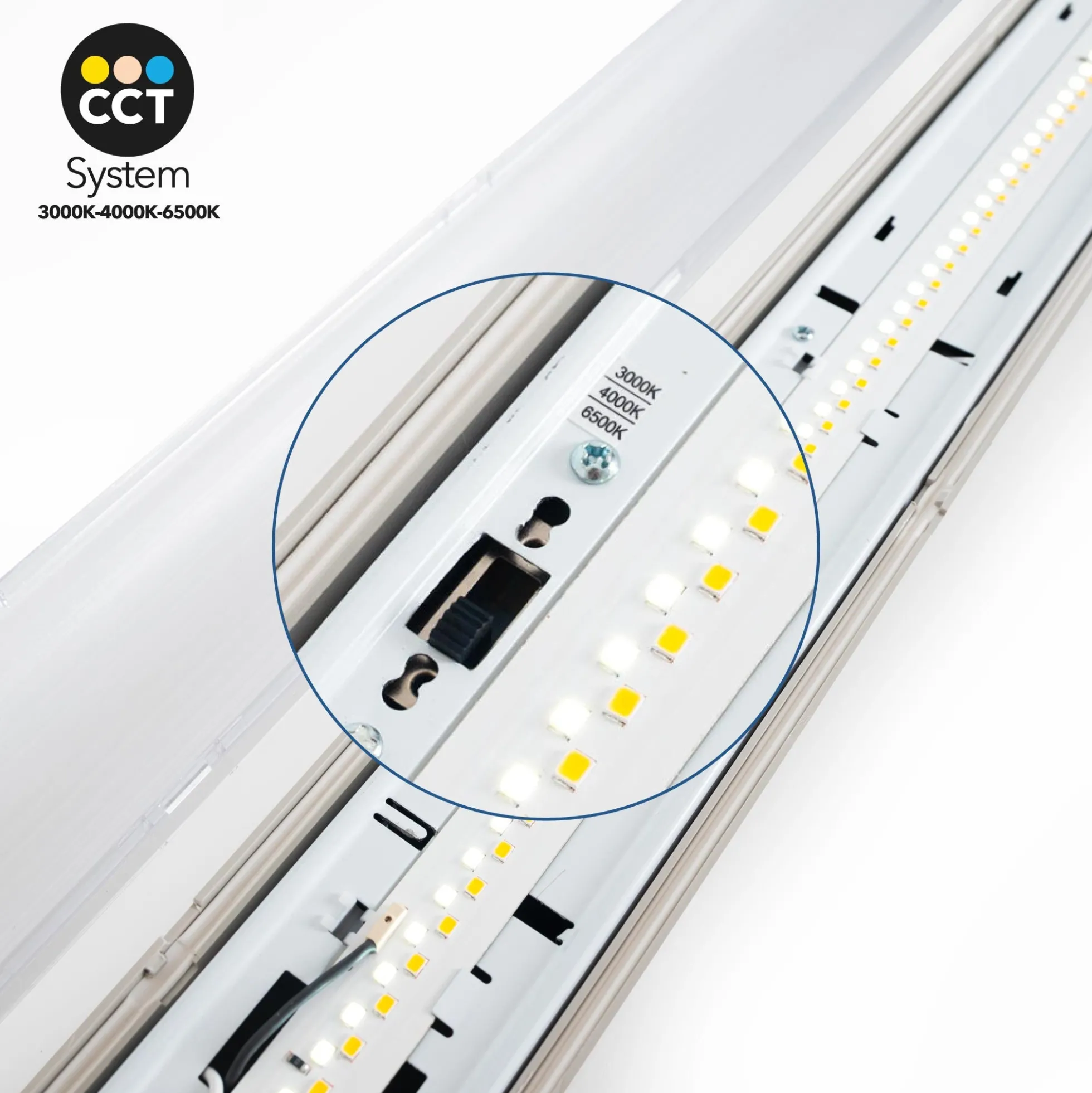 Pantalla estanca LED lineal enlazable Regulable DALI - CCT - 120cm - 40W - DALI - Driver LIFUD - IP65