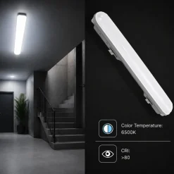 Pantalla estanca LED lineal enlazable 9W - 60cm - IP65 - 4000K