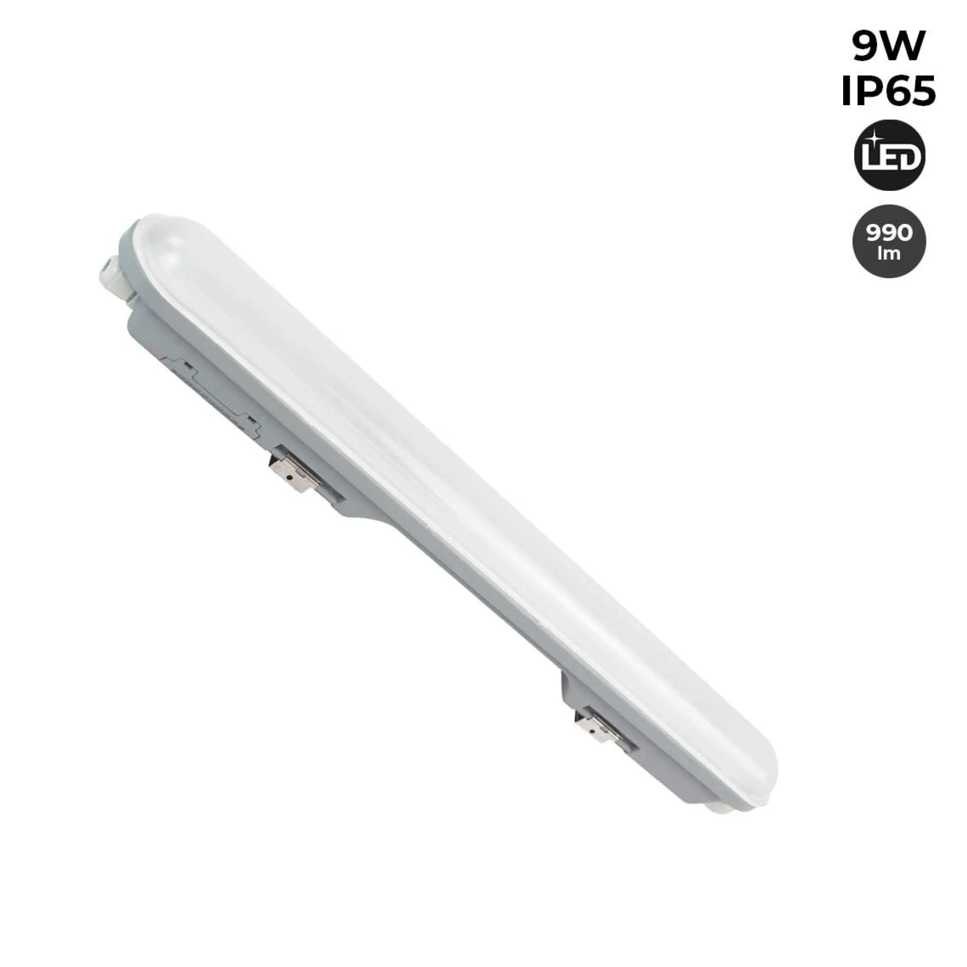 Pantalla estanca LED lineal enlazable 9W - 60cm - IP65 - 4000K