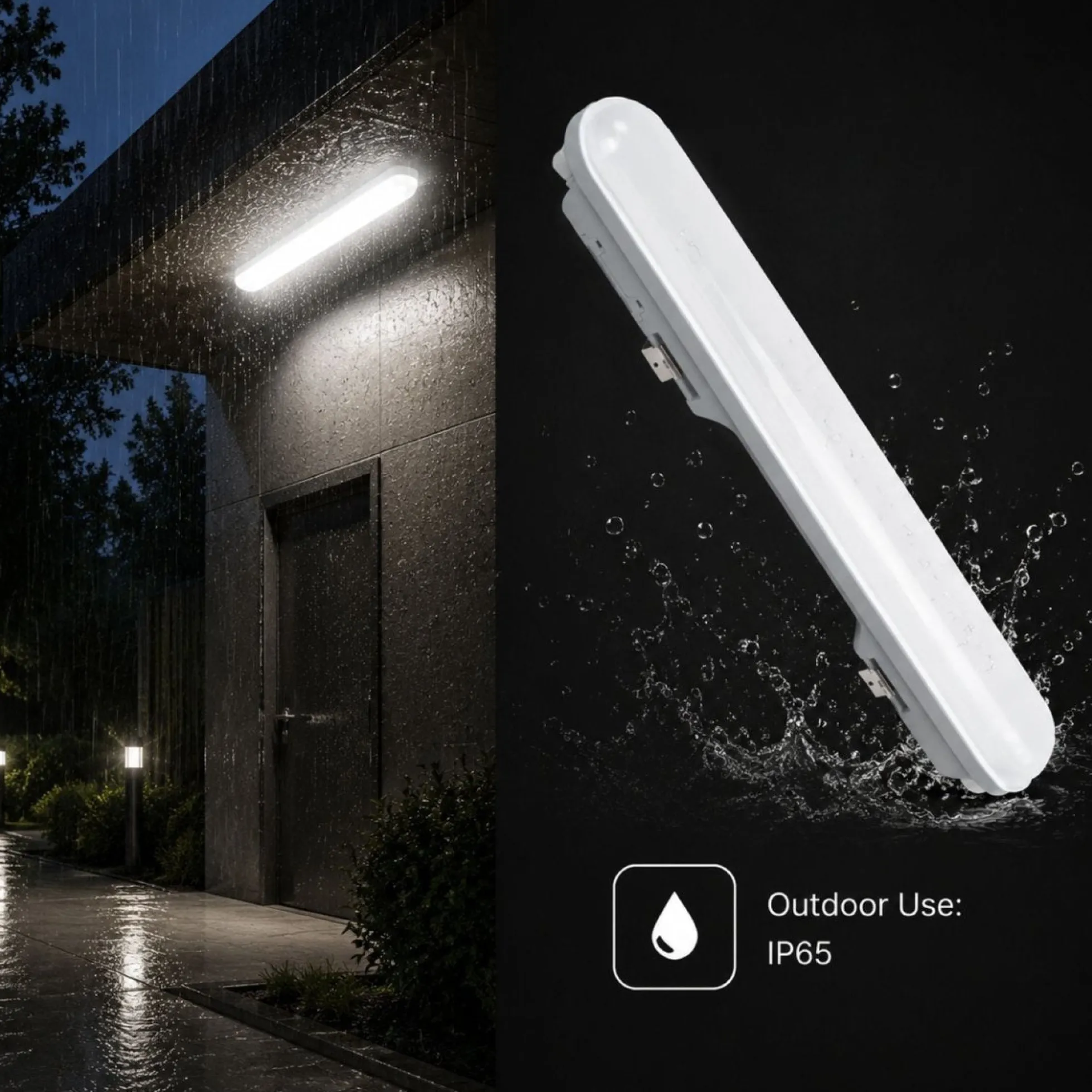 Pantalla estanca LED lineal enlazable 9W - 60cm - IP65 - 4000K