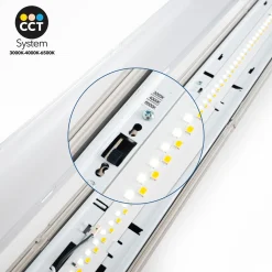 Pantalla estanca LED / Luz de emergencia - CCT - 150cm - Conectable 55W - IP65