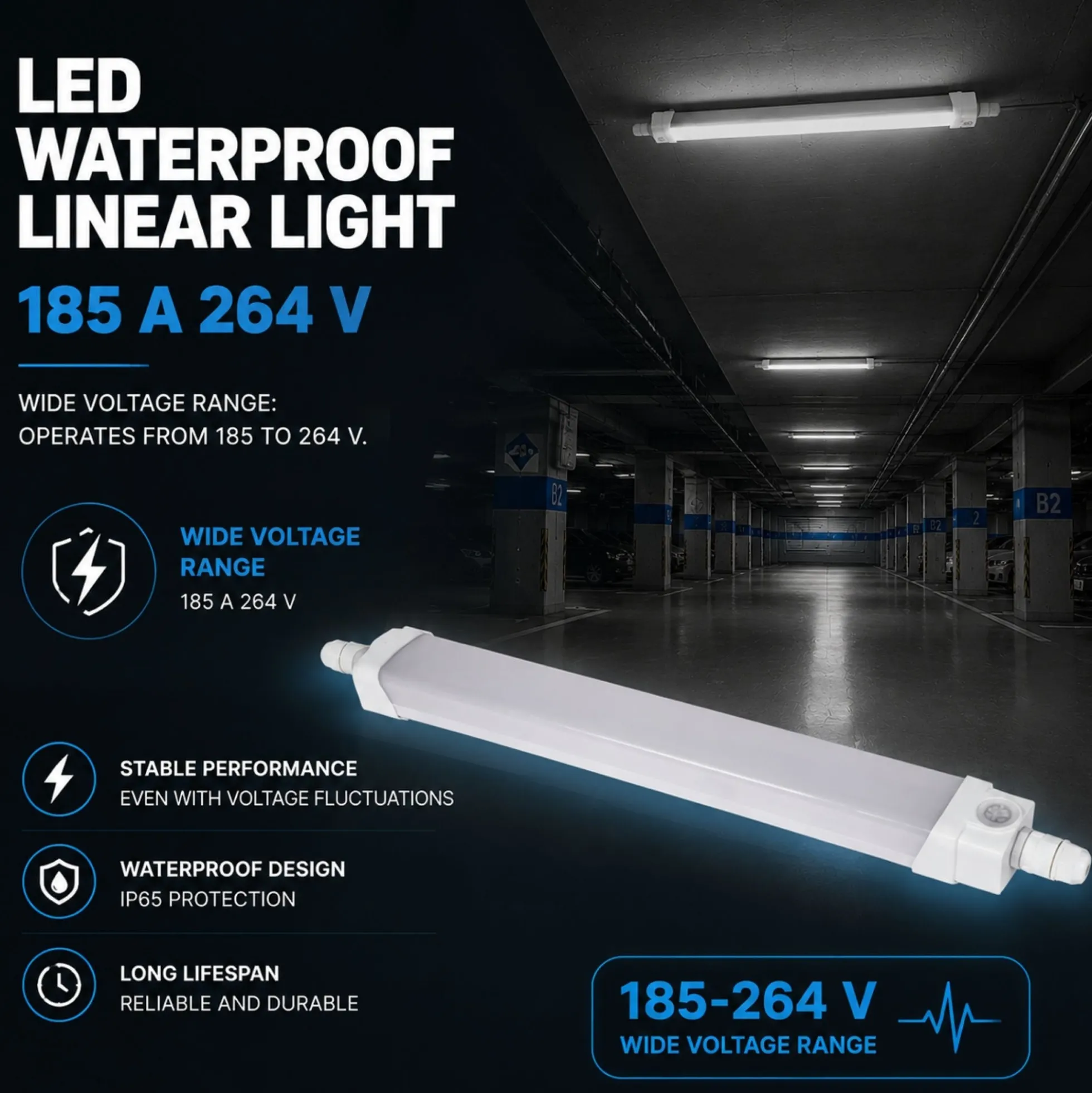 Pantalla estanca LED - 18W - CCT - 60cm - IP65