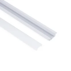 Perfil de aluminio de empotrar - Kit completo - 24,5 x 7mm - Tira LED hasta 12 mm - 2 metros