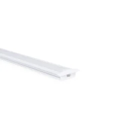Perfil de aluminio de empotrar - Kit completo - 24,5 x 7mm - Tira LED hasta 12 mm - 2 metros