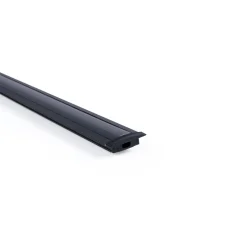 Perfil de aluminio de empotrar - Kit completo - 24,5 x 7mm - Tira LED hasta 12 mm - 2 metros