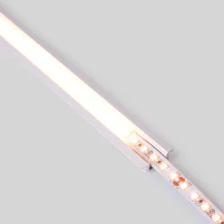 Perfil de aluminio de empotrar - Kit completo - 24,5 x 7mm - Tira LED hasta 12 mm - 2 metros
