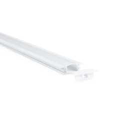 Perfil de aluminio de empotrar - Kit completo - 24,5 x 7mm - Tira LED hasta 12 mm - 2 metros