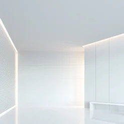 Perfil de aluminio de superficie para esquinas - Con difusor - Kit completo - 20x20mm - Tira LED hasta 10mm - 2 metros
