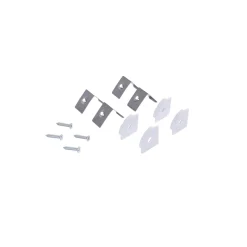 Perfil de aluminio de superficie para esquinas - Con difusor - Kit completo - 20x20mm - Tira LED hasta 10mm - 2 metros