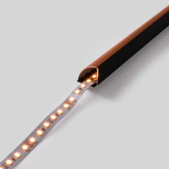 Perfil de aluminio de superficie para esquinas - Con difusor - Kit completo - 20x20mm - Tira LED hasta 10mm - 2 metros