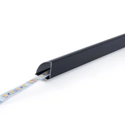 Perfil de aluminio de superficie para esquinas - Con difusor - Kit completo - 20x20mm - Tira LED hasta 10mm - 2 metros