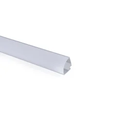 Perfil de aluminio de superficie para esquinas - Con difusor - Kit completo - 20x20mm - Tira LED hasta 10mm - 2 metros