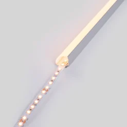 Perfil de aluminio de superficie para esquinas - Con difusor - Kit completo - 20x20mm - Tira LED hasta 10mm - 2 metros
