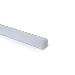 Perfil de aluminio de superficie para esquinas - Con difusor - Kit completo - 20x20mm - Tira LED hasta 10mm - 2 metros