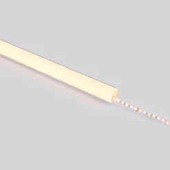 Perfil de aluminio de superficie para esquinas - Con difusor - Kit completo - 20x20mm - Tira LED hasta 10mm - 2 metros