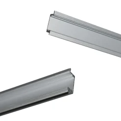 Perfil de aluminio empotrable para tira LED con difusor - 2 tapas - 23x8mm - 2 metros
