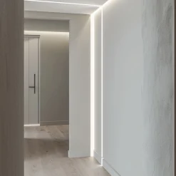 Perfil de aluminio empotrable para tira LED ≤ 15mm - 18.5x12mm - 2 metros