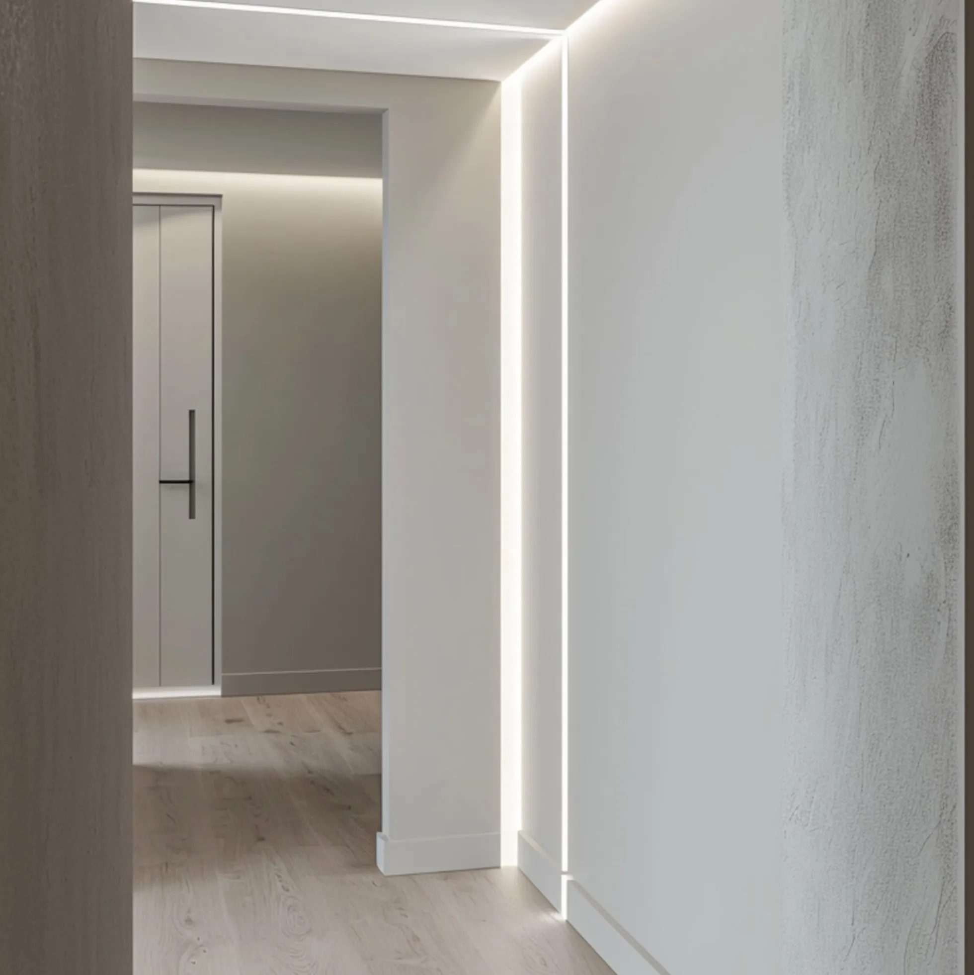 Perfil de aluminio empotrable para tira LED ≤ 15mm - 18.5x12mm - 2 metros