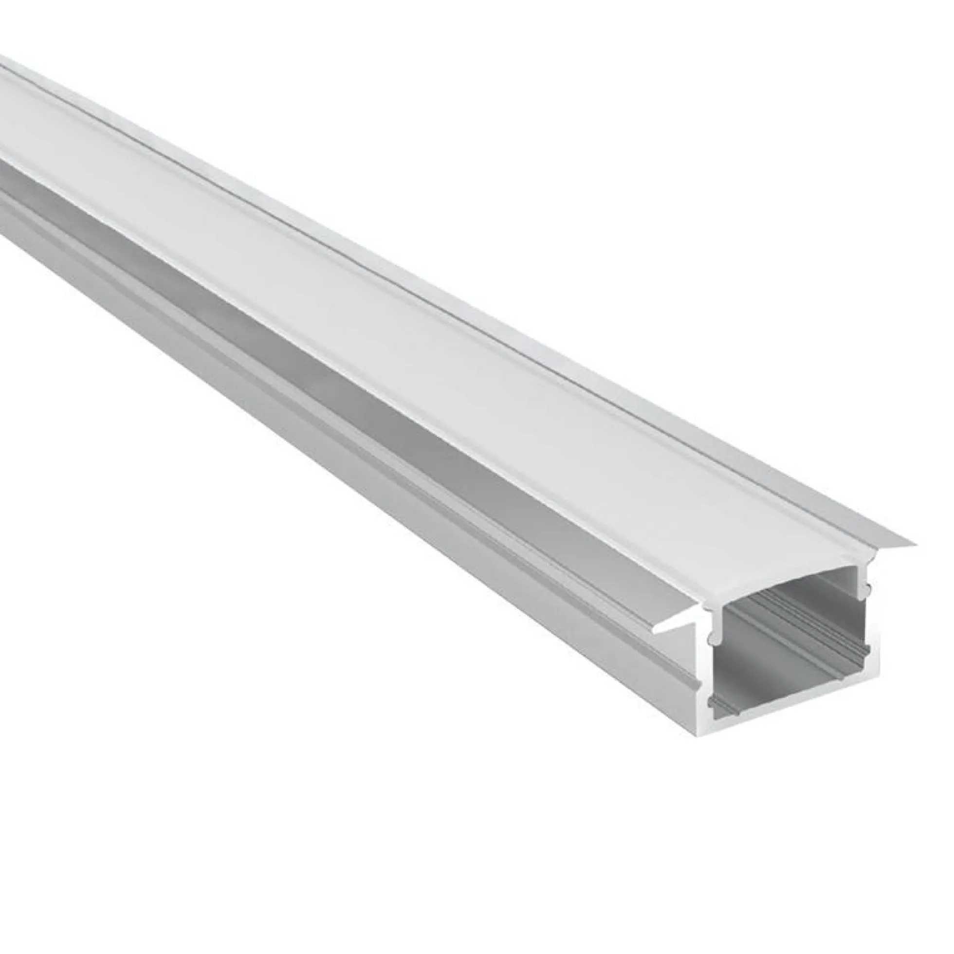 Perfil de aluminio empotrable para tira LED ≤ 15mm - 18.5x12mm - 2 metros