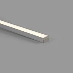 Perfil de aluminio empotrable para tira LED ≤ 15mm - 18.5x12mm - 2 metros