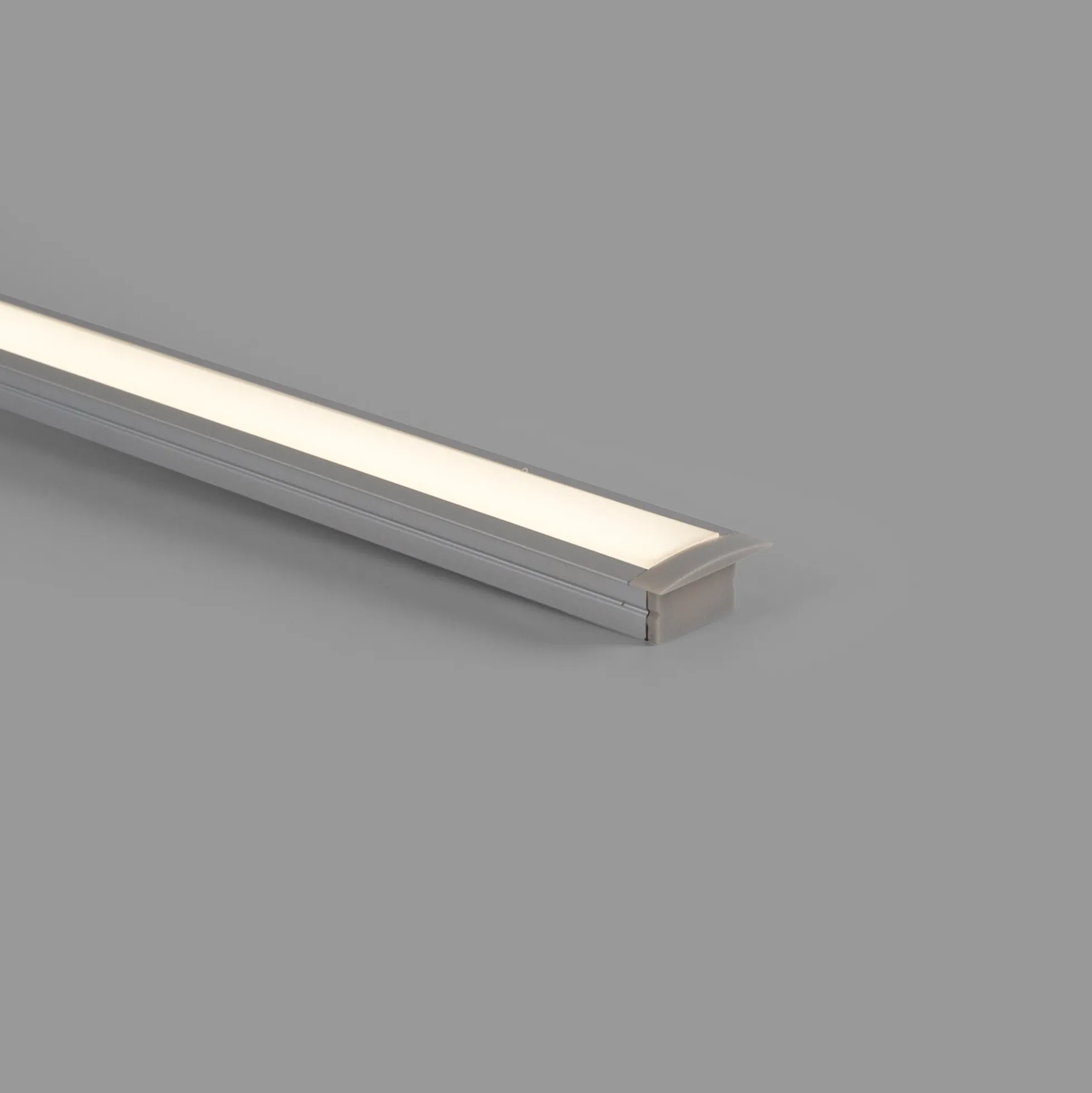 Perfil de aluminio empotrable para tira LED ≤ 15mm - 18.5x12mm - 2 metros