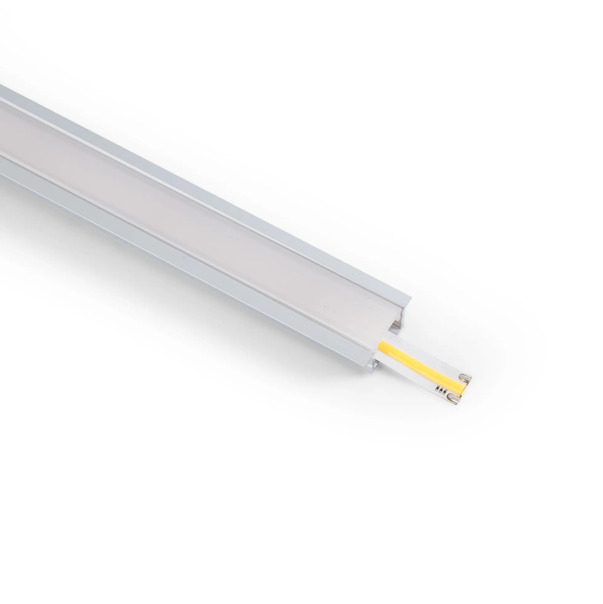 Perfil de aluminio empotrable para tira LED ≤ 15mm - 18.5x12mm - 2 metros