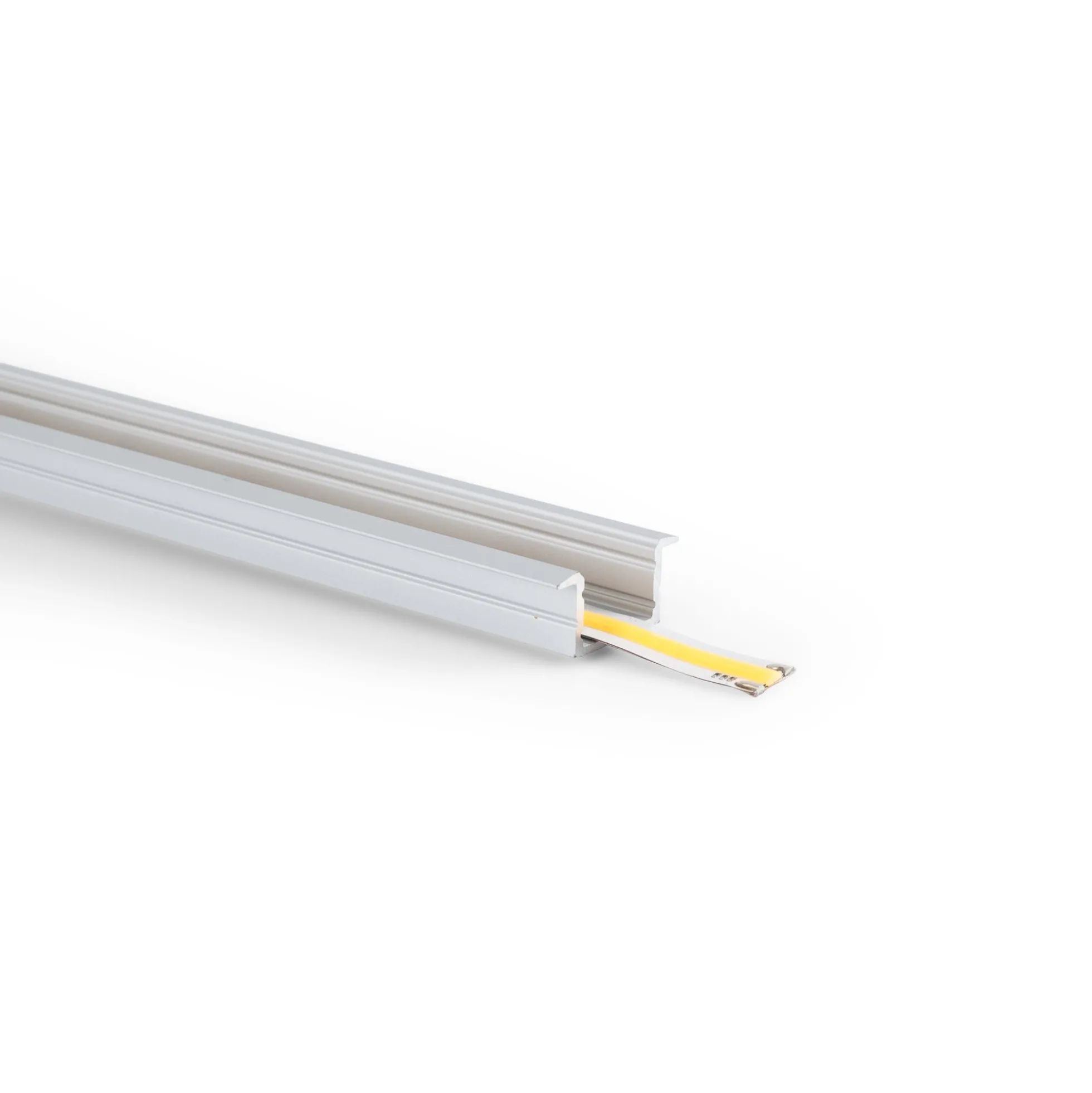 Perfil de aluminio empotrable para tira LED ≤ 15mm - 18.5x12mm - 2 metros