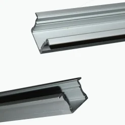 Perfil de aluminio empotrable para tira LED con difusor - 2 tapas - 23x15mm - 2 metros