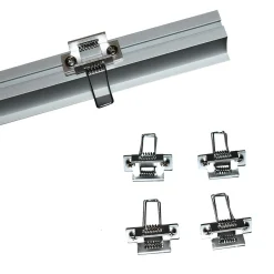 Perfil de aluminio empotrable para tira LED con difusor- 4 clips - 2 tapas - 36x28mm - 2 metros