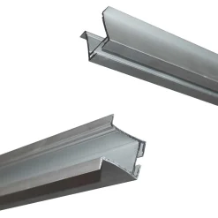Perfil de aluminio empotrable para tira LED con difusor- 4 clips - 2 tapas - 36x28mm - 2 metros