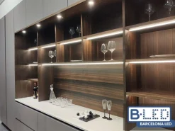 Perfil de aluminio empotrable para tira LED - 13x12mm - Tiras LED ≤5mm - 2 metros