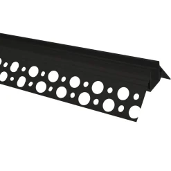 Perfil de aluminio integración escayola/pladur para esquina exterior - Tira LED hasta 10 mm -  2 metros