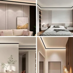 Perfil de aluminio para esquinas - Tira LED doble - 38.7x39mm - 2 metros