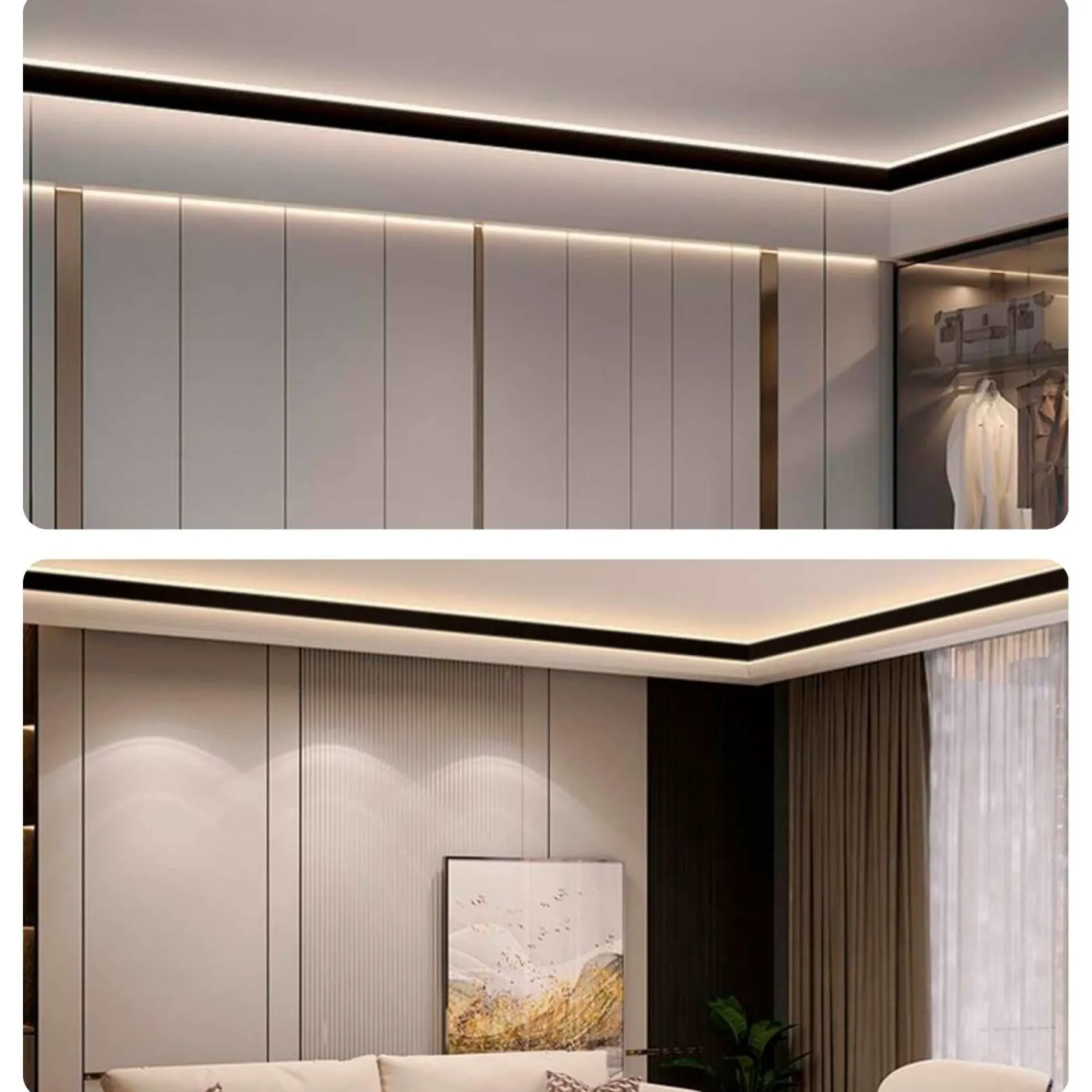 Perfil de aluminio para esquinas - Tira LED doble - 38.7x39mm - 2 metros