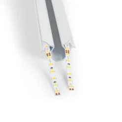 Perfil de aluminio para esquinas - Tira LED doble - 38.7x39mm - 2 metros