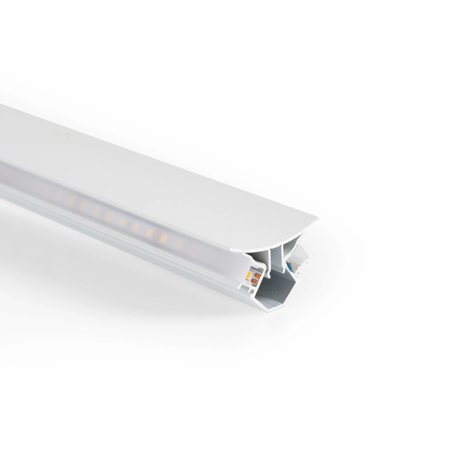 Perfil de aluminio para esquinas - Tira LED doble - 38.7x39mm - 2 metros