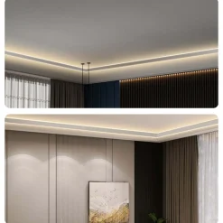 Perfil de aluminio para esquinas - Tira LED doble - 38.7x39mm - 2 metros