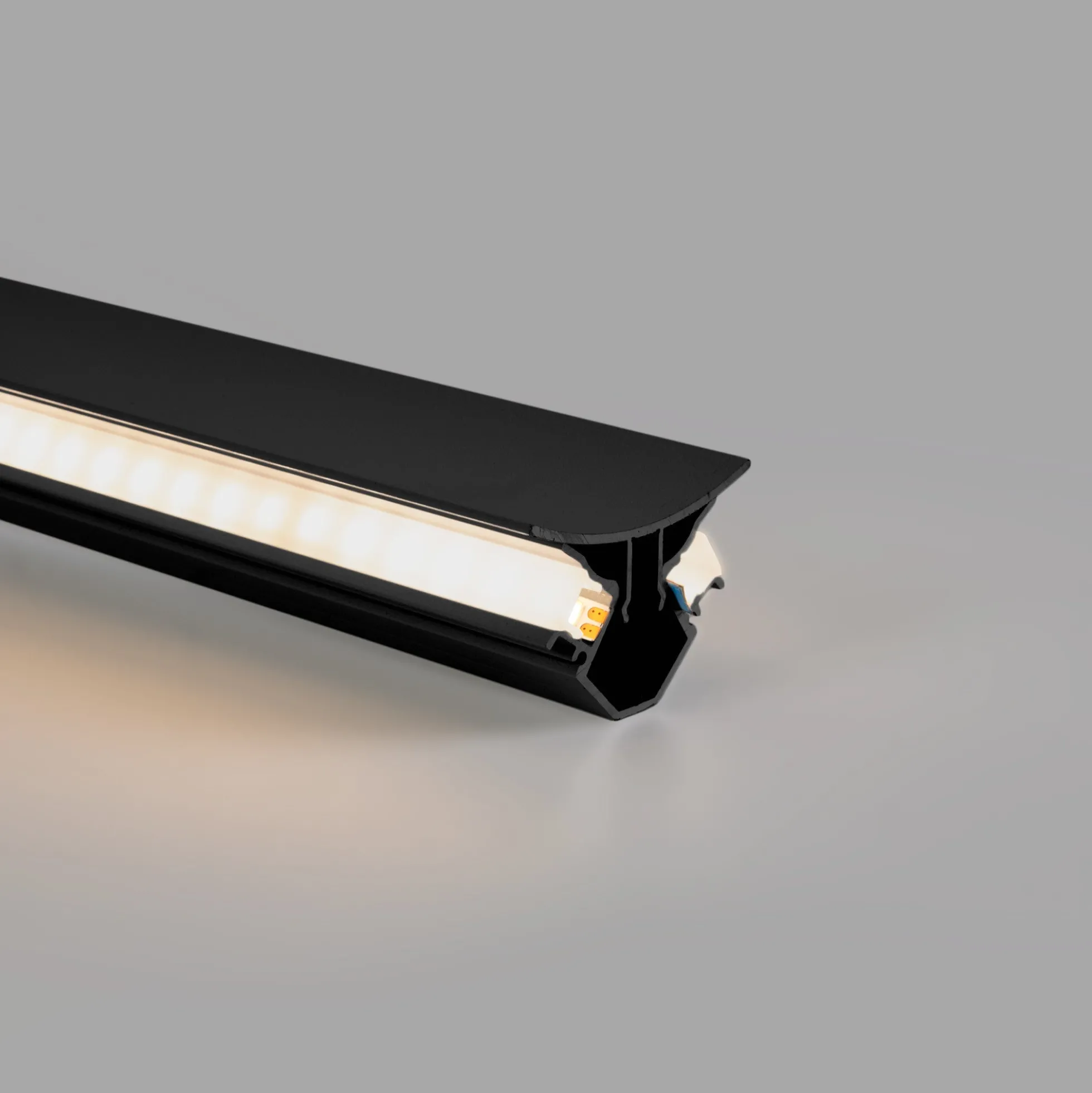 Perfil de aluminio para esquinas - Tira LED doble - 38.7x39mm - 2 metros