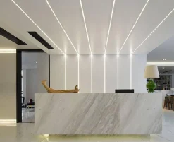 Perfil de aluminio para tira LED empotrable 23x15mm (2 metros)