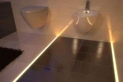 Perfil de aluminio para tira LED impermeable empotrable suelo 27x11mm (2metros)
