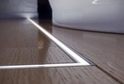 Perfil de aluminio para tira LED impermeable empotrable suelo 27x11mm (2metros)