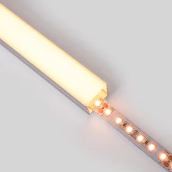 Perfil de aluminio para tira LED con difusor - Superficie - Kit completo - 18 x13mm - Tira LED ≤ 15 mm - 2 metros