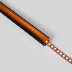 Perfil de aluminio para tira LED con difusor - Superficie - Kit completo - 18 x13mm - Tira LED ≤ 15 mm - 2 metros