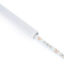 Perfil de aluminio para tira LED con difusor - Superficie - Kit completo - 18 x13mm - Tira LED ≤ 15 mm - 2 metros