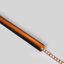 Perfil de aluminio para tira LED con difusor - Superficie - Kit completo - 18 x13mm - Tira LED ≤ 15 mm - 2 metros