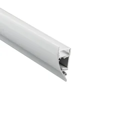 Perfil de aluminio para tira LED - Bañador de pared - Kit completo - 18x44mm - 2 metros