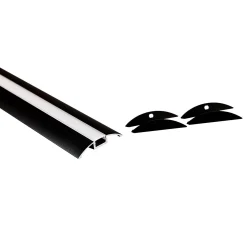 Perfil de aluminio para tira LED - Media luna - Kit completo - 58x9mm - 2 metros