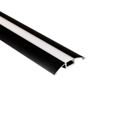 Perfil de aluminio para tira LED - Media luna - Kit completo - 58x9mm - 2 metros