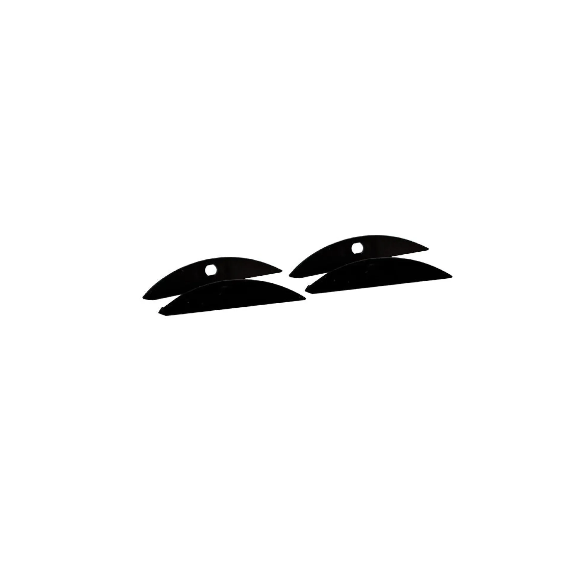 Perfil de aluminio para tira LED - Media luna - Kit completo - 58x9mm - 2 metros